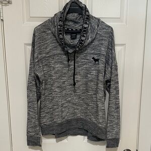 PINK Victoria's Secret Gray Cowl Neck Top